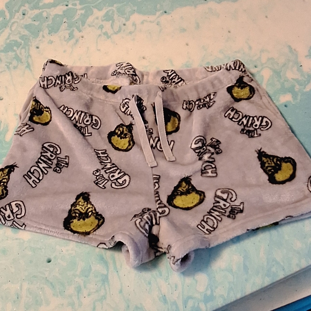 The Grinch Women's Pajama Shorts - Gray and Green XL